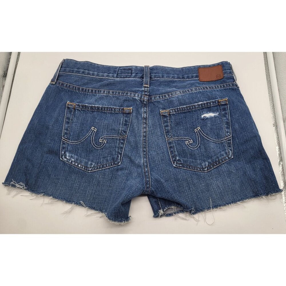 AG Adriano Goldschmied Nikki Crop Relaxed Skinny Women's SZ 29R Distressed Cutof - Picture 2 of 7